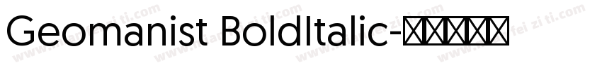 Geomanist BoldItalic字体转换